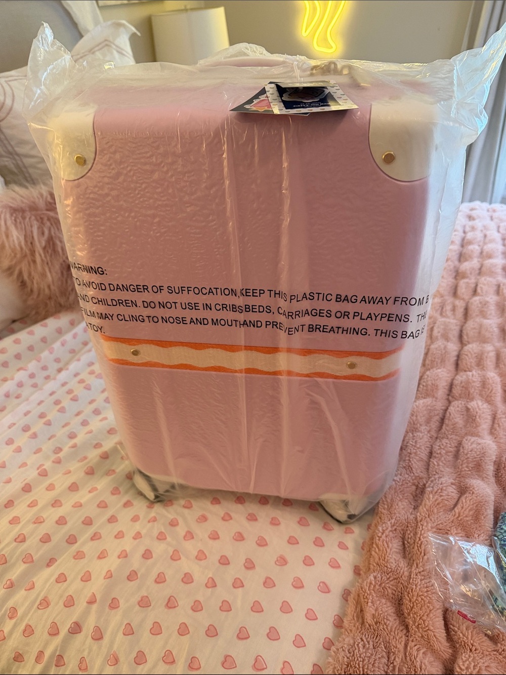 NWT Roller Rabbit x Target Pink Hardside Spinner Carry-On Suitcase